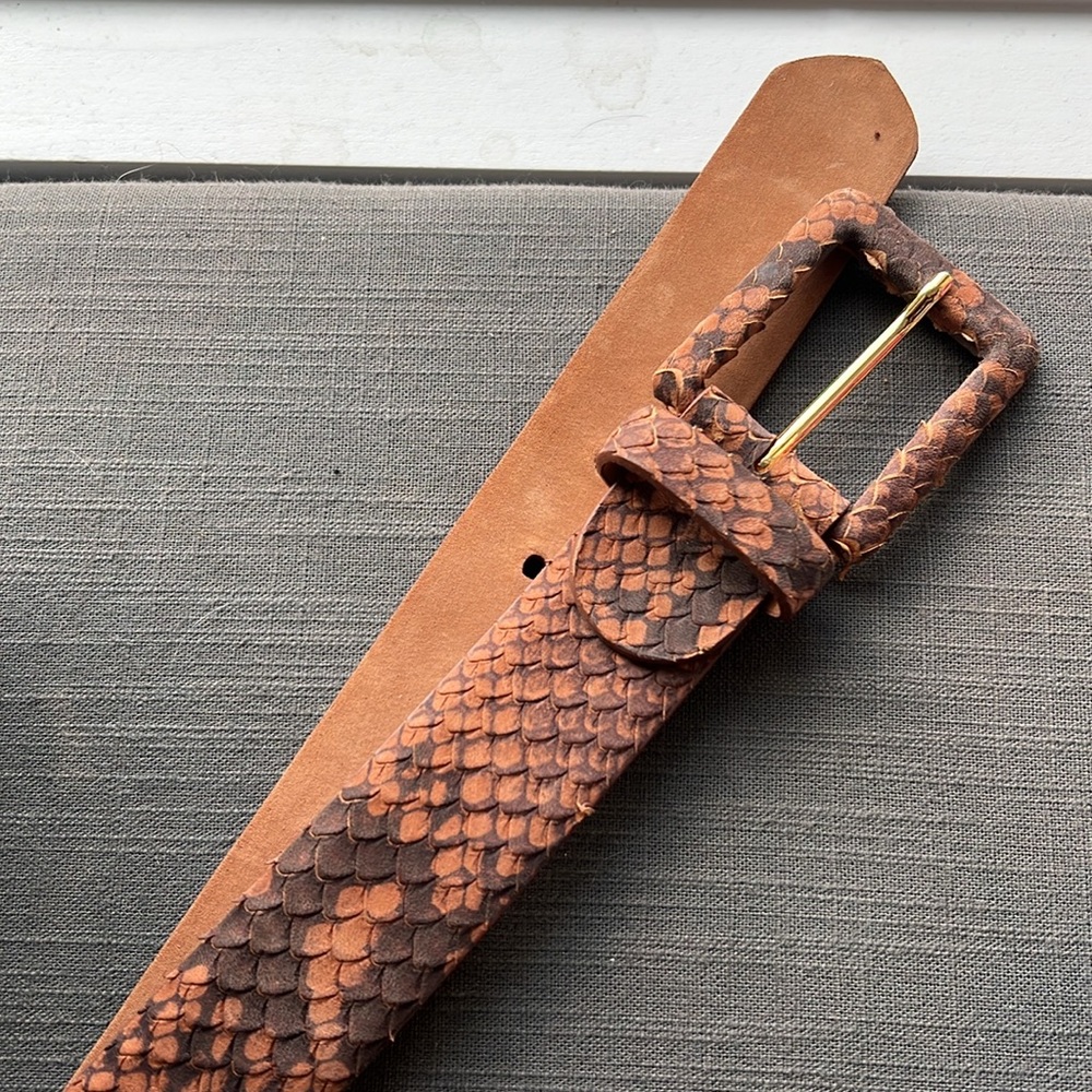 W. Kleinberg Embossed Python Belt - image 6